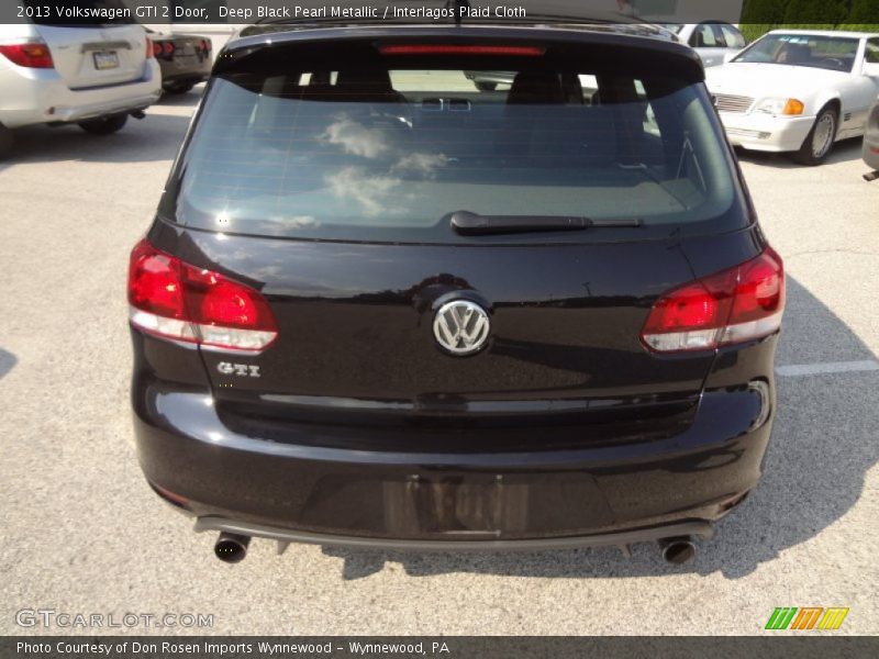 Deep Black Pearl Metallic / Interlagos Plaid Cloth 2013 Volkswagen GTI 2 Door