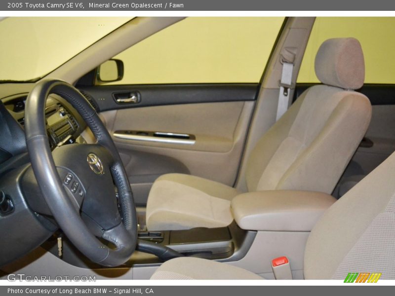 Mineral Green Opalescent / Fawn 2005 Toyota Camry SE V6
