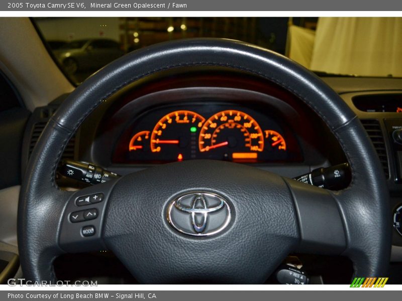 Mineral Green Opalescent / Fawn 2005 Toyota Camry SE V6