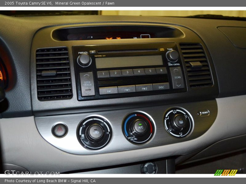 Mineral Green Opalescent / Fawn 2005 Toyota Camry SE V6