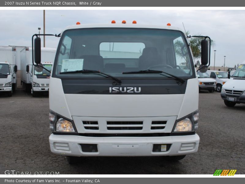 White / Gray 2007 Isuzu N Series Truck NQR Chassis