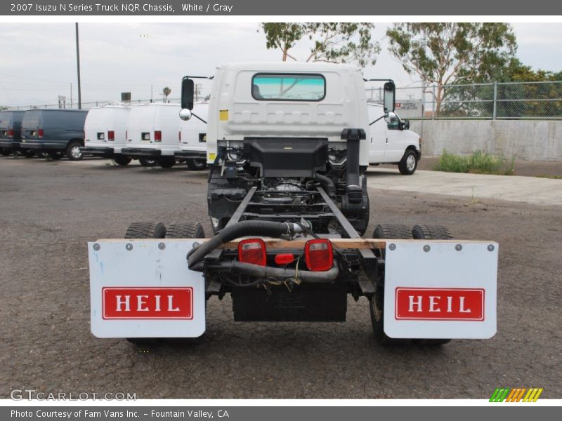 White / Gray 2007 Isuzu N Series Truck NQR Chassis