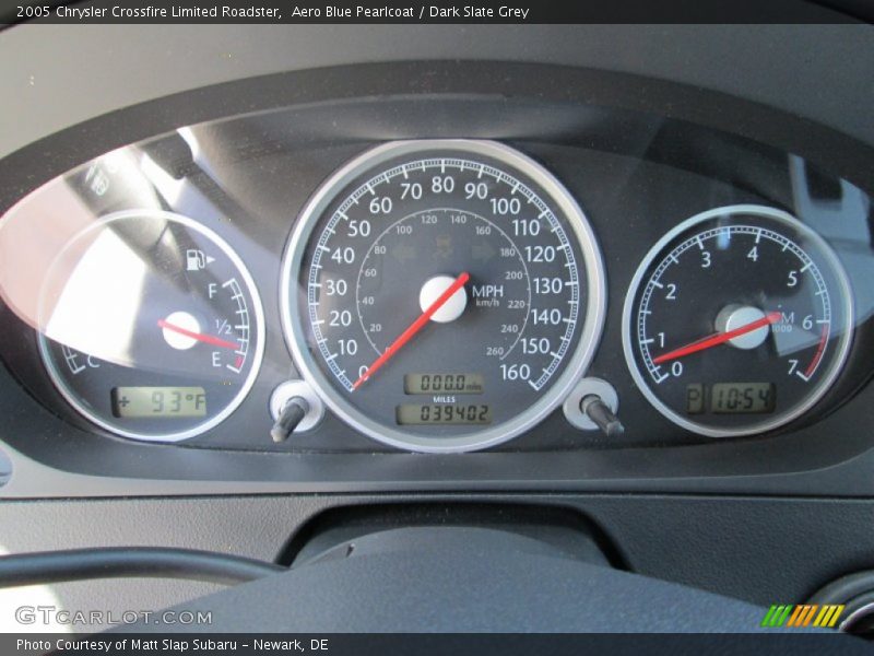 Aero Blue Pearlcoat / Dark Slate Grey 2005 Chrysler Crossfire Limited Roadster
