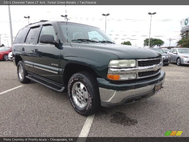 Forest Green Metallic / Tan/Neutral 2001 Chevrolet Tahoe LT 4x4