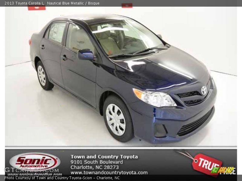 Nautical Blue Metallic / Bisque 2013 Toyota Corolla L