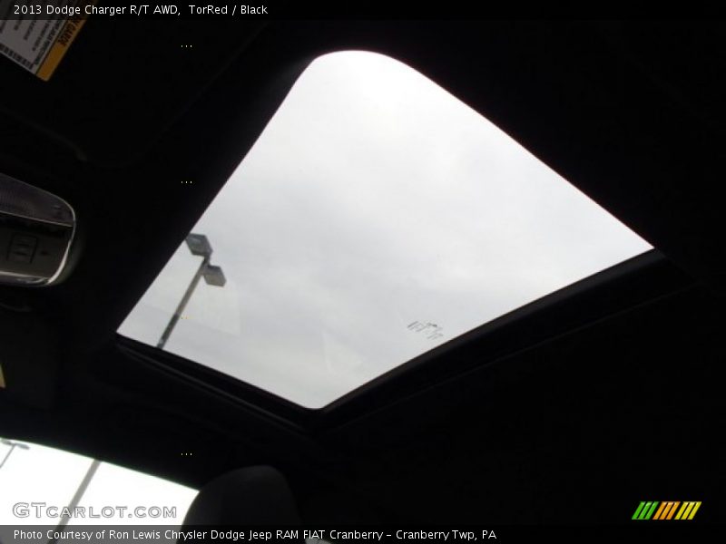 Sunroof of 2013 Charger R/T AWD