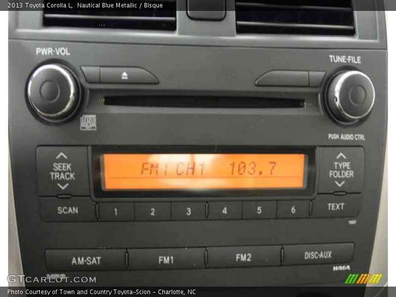 Nautical Blue Metallic / Bisque 2013 Toyota Corolla L
