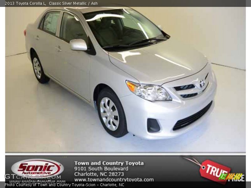 Classic Silver Metallic / Ash 2013 Toyota Corolla L