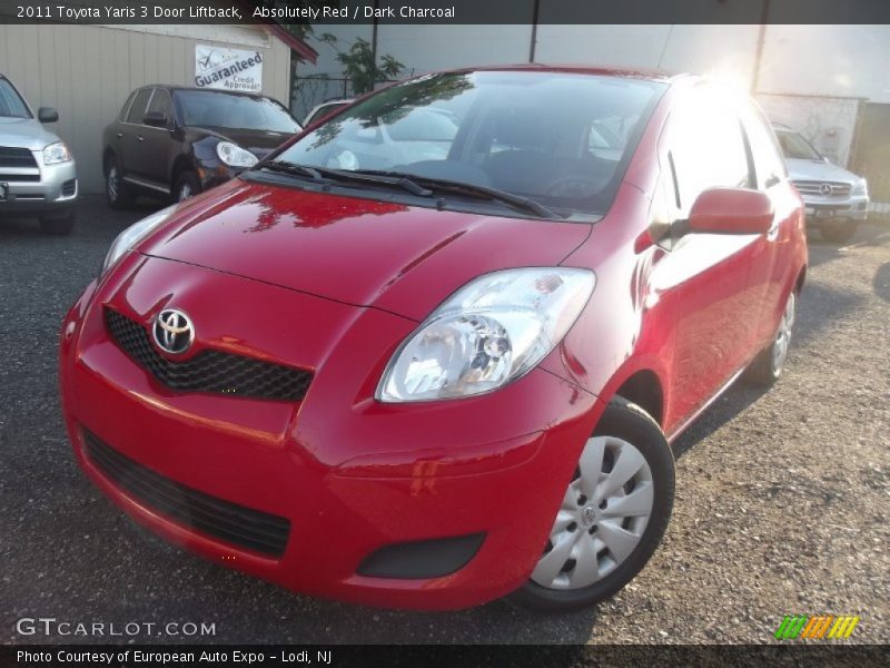 Absolutely Red / Dark Charcoal 2011 Toyota Yaris 3 Door Liftback
