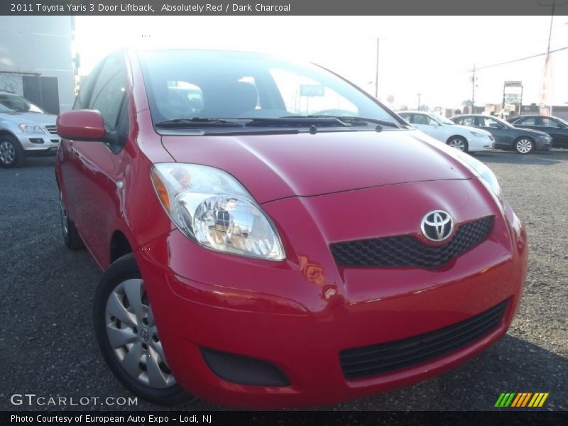 Absolutely Red / Dark Charcoal 2011 Toyota Yaris 3 Door Liftback