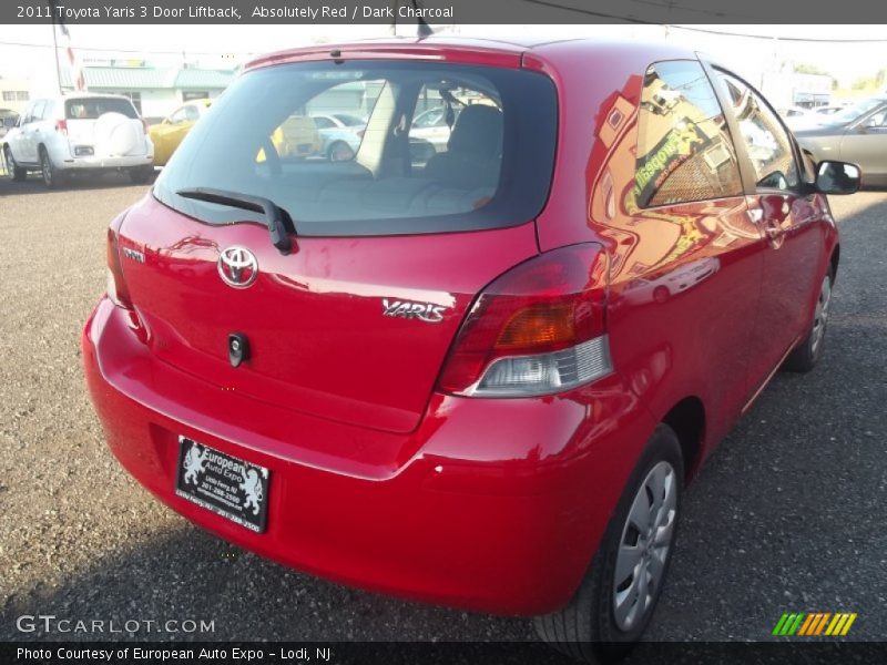 Absolutely Red / Dark Charcoal 2011 Toyota Yaris 3 Door Liftback