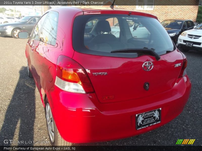 Absolutely Red / Dark Charcoal 2011 Toyota Yaris 3 Door Liftback