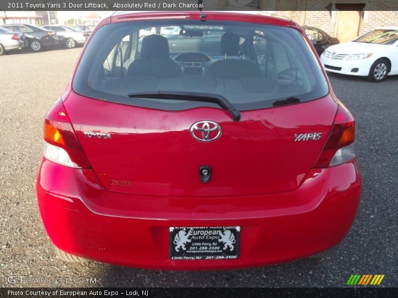 Absolutely Red / Dark Charcoal 2011 Toyota Yaris 3 Door Liftback
