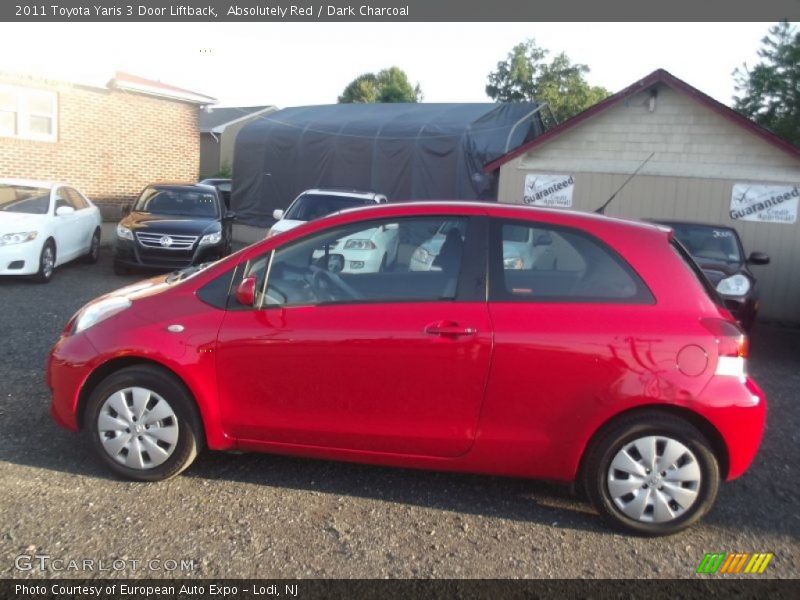 Absolutely Red / Dark Charcoal 2011 Toyota Yaris 3 Door Liftback