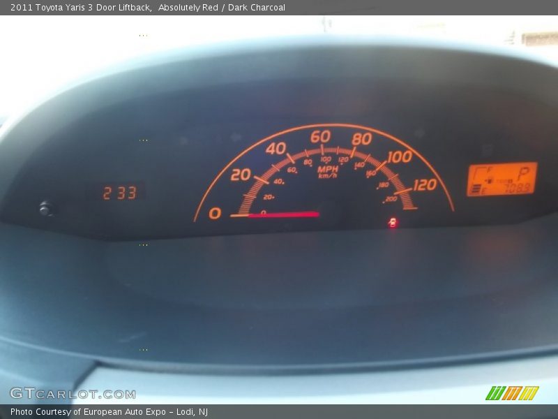 Absolutely Red / Dark Charcoal 2011 Toyota Yaris 3 Door Liftback