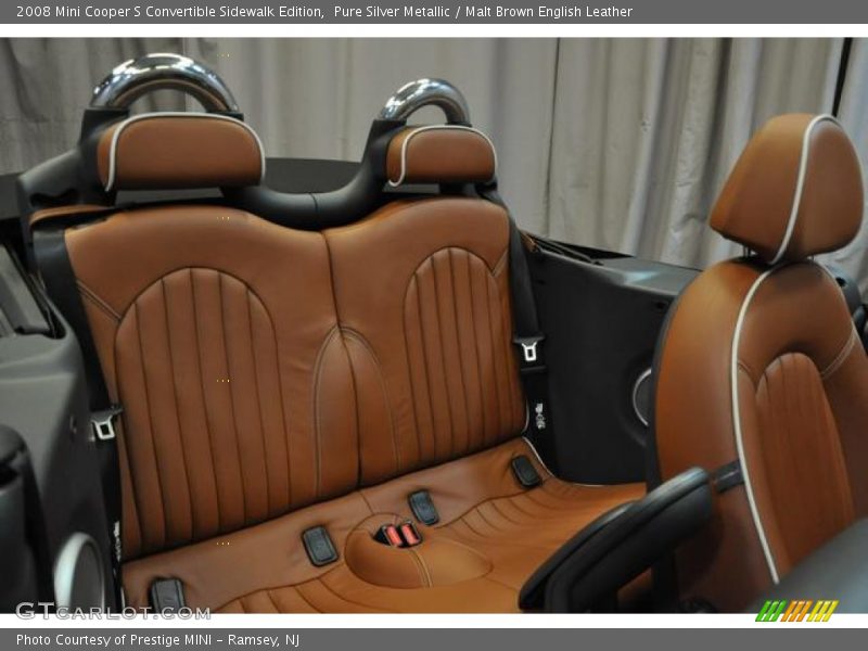 Pure Silver Metallic / Malt Brown English Leather 2008 Mini Cooper S Convertible Sidewalk Edition