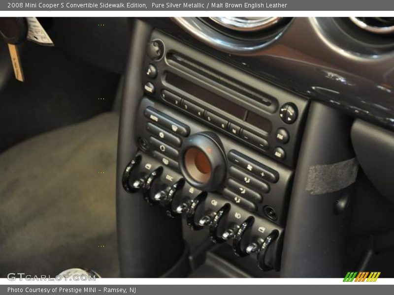 Pure Silver Metallic / Malt Brown English Leather 2008 Mini Cooper S Convertible Sidewalk Edition