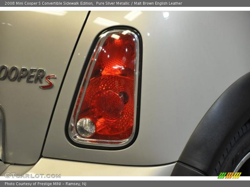 Pure Silver Metallic / Malt Brown English Leather 2008 Mini Cooper S Convertible Sidewalk Edition