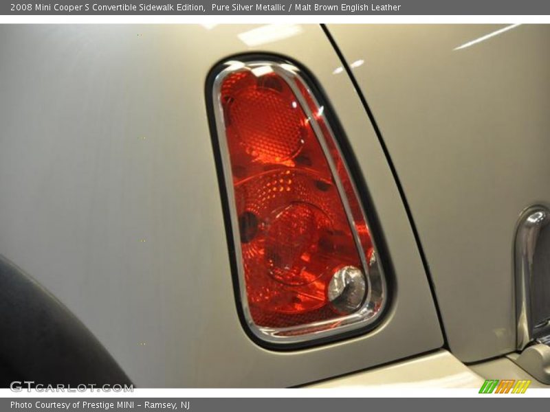 Pure Silver Metallic / Malt Brown English Leather 2008 Mini Cooper S Convertible Sidewalk Edition