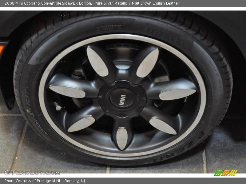 Pure Silver Metallic / Malt Brown English Leather 2008 Mini Cooper S Convertible Sidewalk Edition
