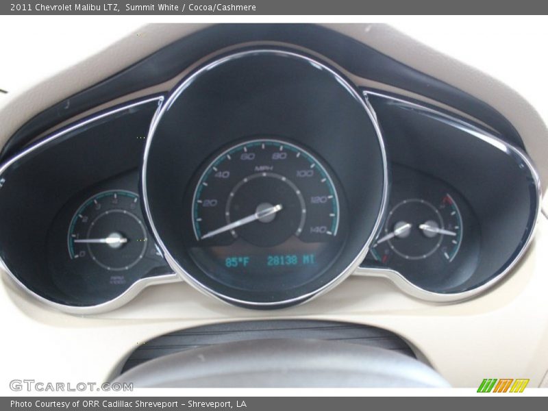 Summit White / Cocoa/Cashmere 2011 Chevrolet Malibu LTZ
