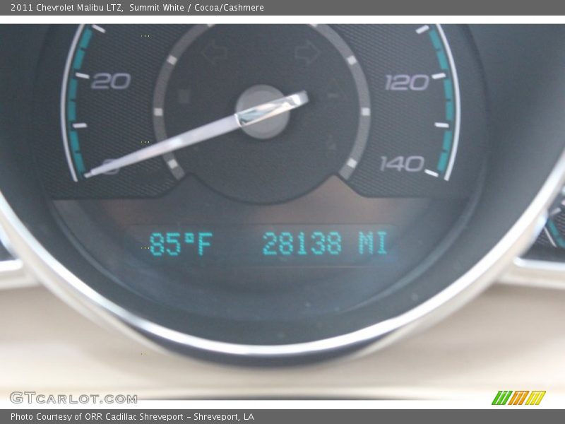 Summit White / Cocoa/Cashmere 2011 Chevrolet Malibu LTZ