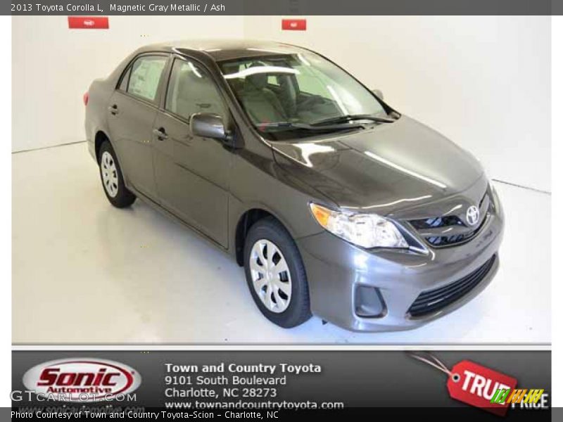 Magnetic Gray Metallic / Ash 2013 Toyota Corolla L
