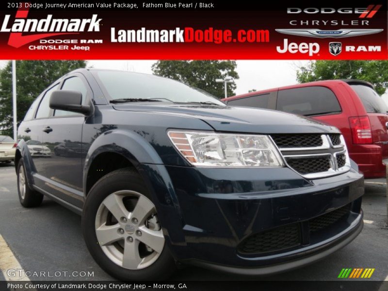 Fathom Blue Pearl / Black 2013 Dodge Journey American Value Package