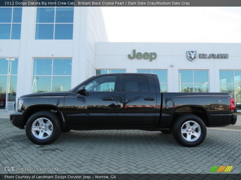 Brilliant Black Crystal Pearl / Dark Slate Gray/Medium Slate Gray 2011 Dodge Dakota Big Horn Crew Cab