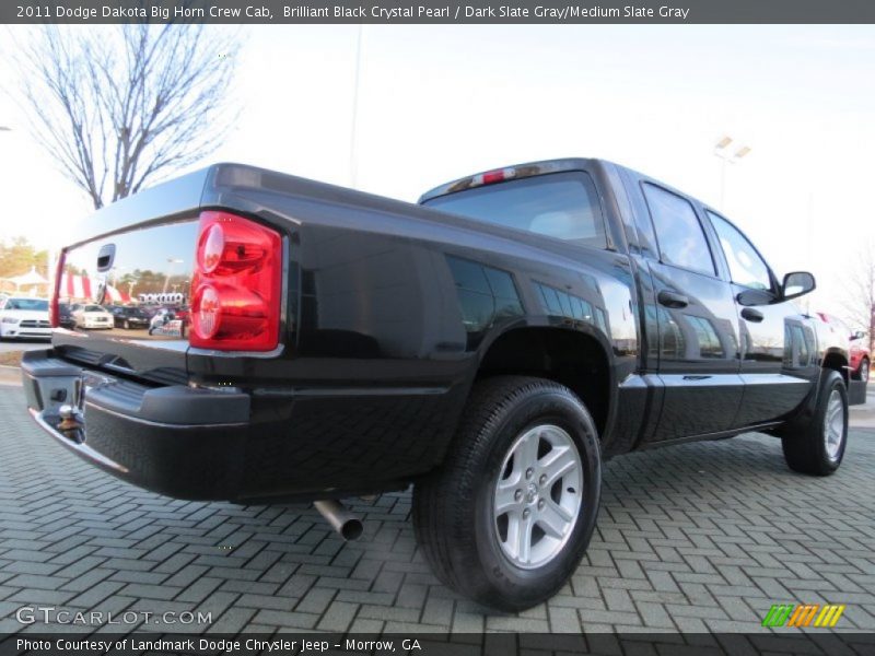 Brilliant Black Crystal Pearl / Dark Slate Gray/Medium Slate Gray 2011 Dodge Dakota Big Horn Crew Cab