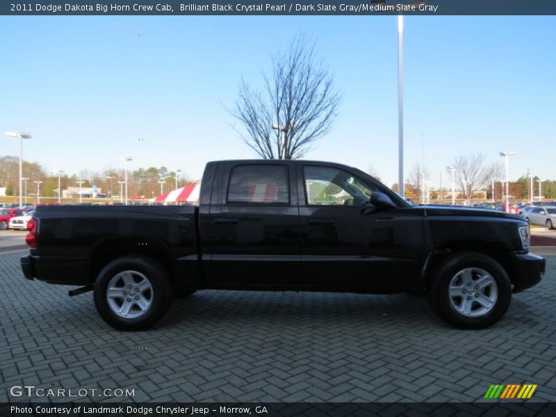Brilliant Black Crystal Pearl / Dark Slate Gray/Medium Slate Gray 2011 Dodge Dakota Big Horn Crew Cab
