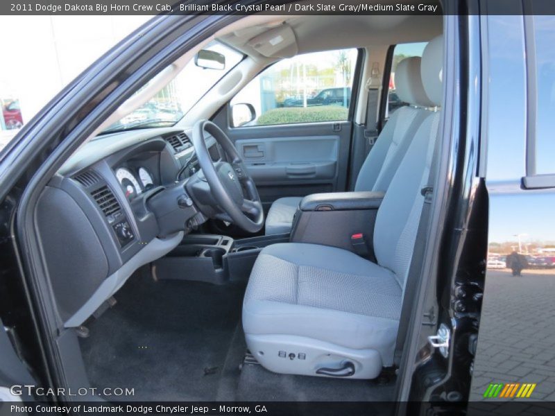 Brilliant Black Crystal Pearl / Dark Slate Gray/Medium Slate Gray 2011 Dodge Dakota Big Horn Crew Cab