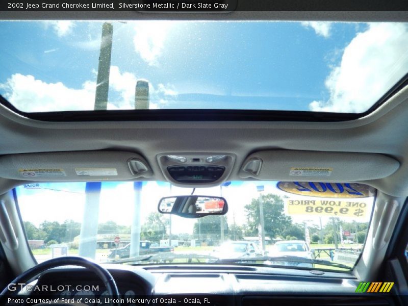 Sunroof of 2002 Grand Cherokee Limited