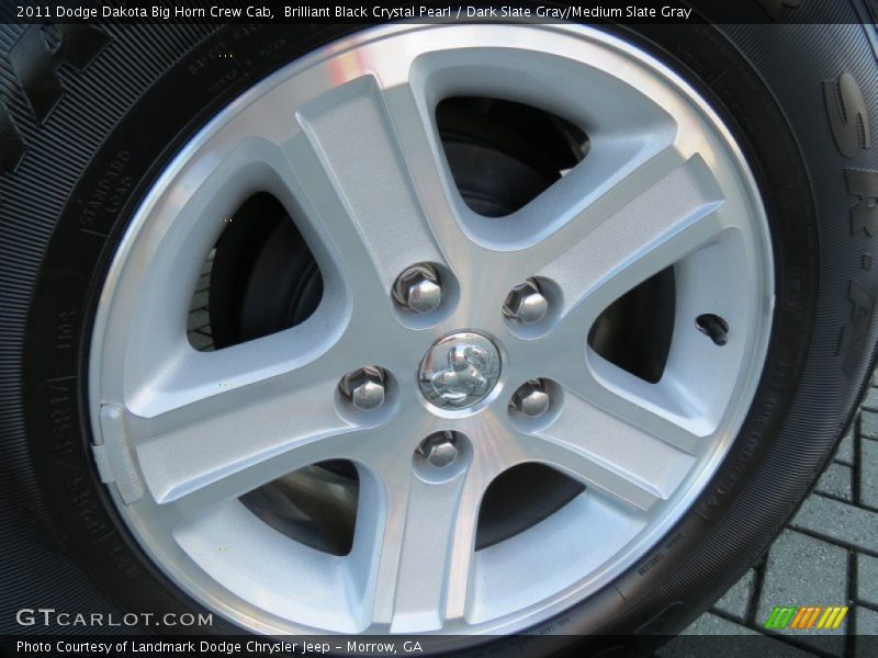 Brilliant Black Crystal Pearl / Dark Slate Gray/Medium Slate Gray 2011 Dodge Dakota Big Horn Crew Cab