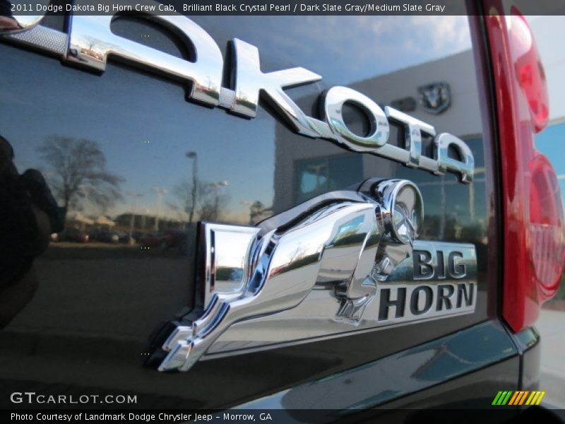 Brilliant Black Crystal Pearl / Dark Slate Gray/Medium Slate Gray 2011 Dodge Dakota Big Horn Crew Cab