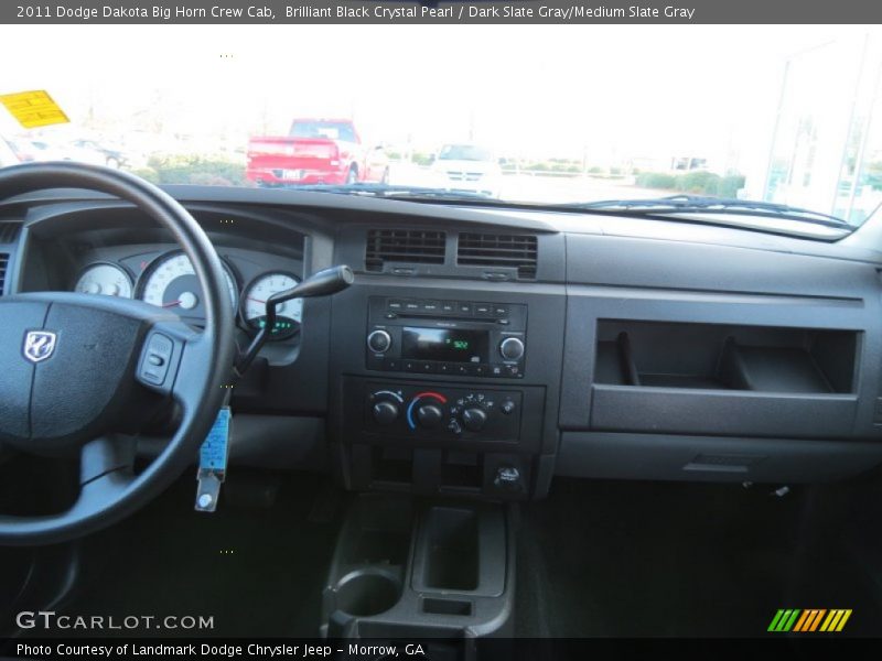 Brilliant Black Crystal Pearl / Dark Slate Gray/Medium Slate Gray 2011 Dodge Dakota Big Horn Crew Cab