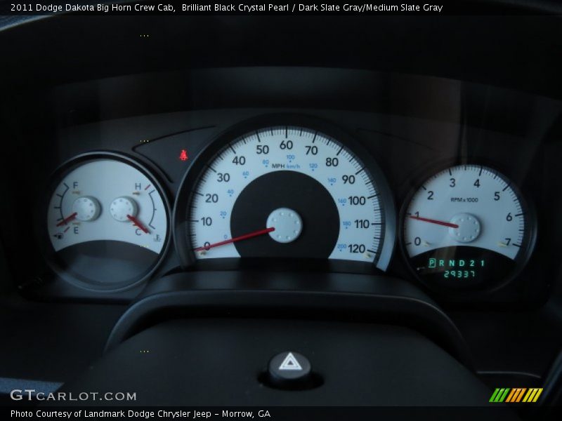 Brilliant Black Crystal Pearl / Dark Slate Gray/Medium Slate Gray 2011 Dodge Dakota Big Horn Crew Cab