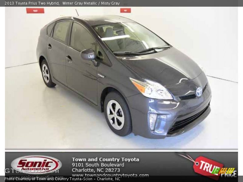 Winter Gray Metallic / Misty Gray 2013 Toyota Prius Two Hybrid