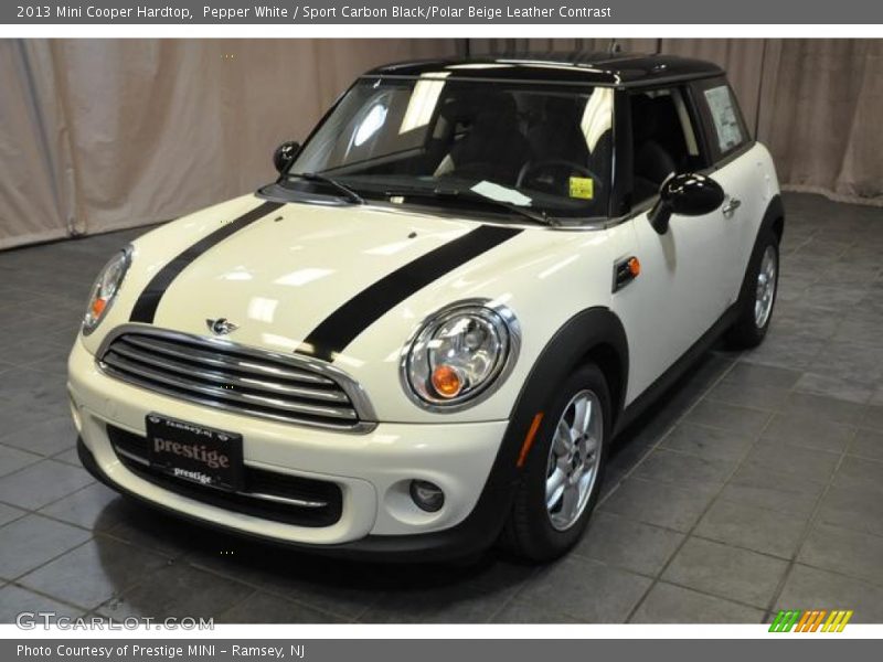 Pepper White / Sport Carbon Black/Polar Beige Leather Contrast 2013 Mini Cooper Hardtop