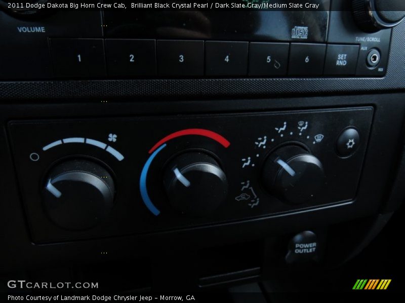 Brilliant Black Crystal Pearl / Dark Slate Gray/Medium Slate Gray 2011 Dodge Dakota Big Horn Crew Cab