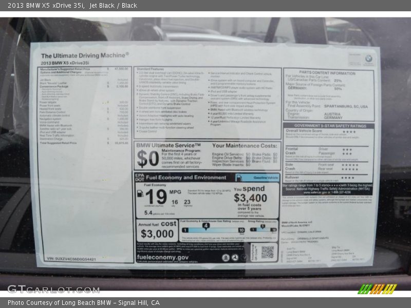 Jet Black / Black 2013 BMW X5 xDrive 35i