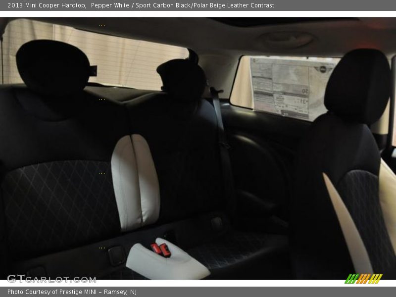 Pepper White / Sport Carbon Black/Polar Beige Leather Contrast 2013 Mini Cooper Hardtop