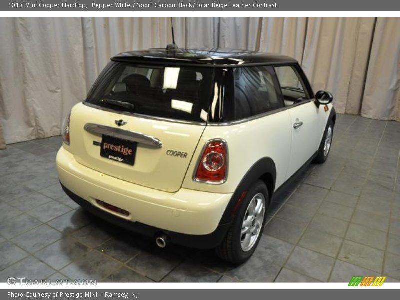 Pepper White / Sport Carbon Black/Polar Beige Leather Contrast 2013 Mini Cooper Hardtop
