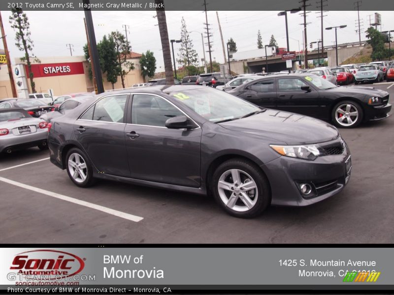 Magnetic Gray Metallic / Black 2012 Toyota Camry SE