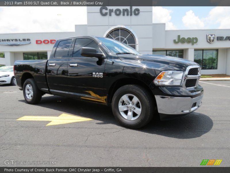 Black / Black/Diesel Gray 2013 Ram 1500 SLT Quad Cab