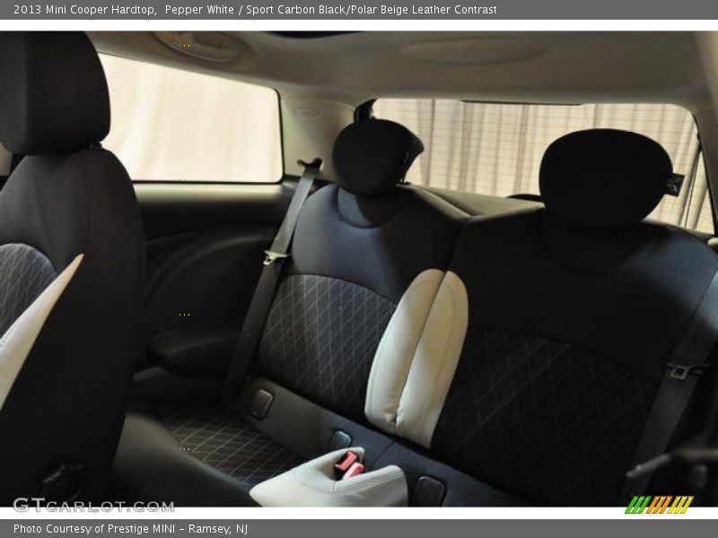Pepper White / Sport Carbon Black/Polar Beige Leather Contrast 2013 Mini Cooper Hardtop