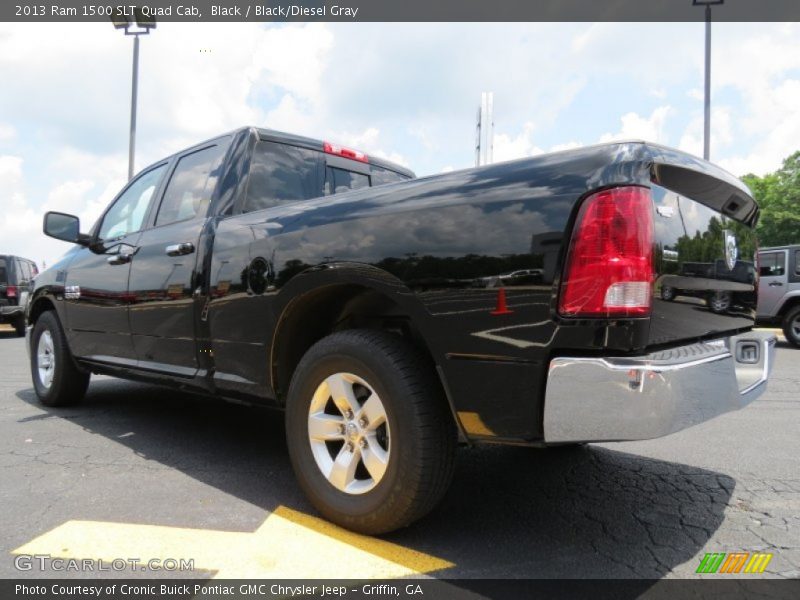 Black / Black/Diesel Gray 2013 Ram 1500 SLT Quad Cab