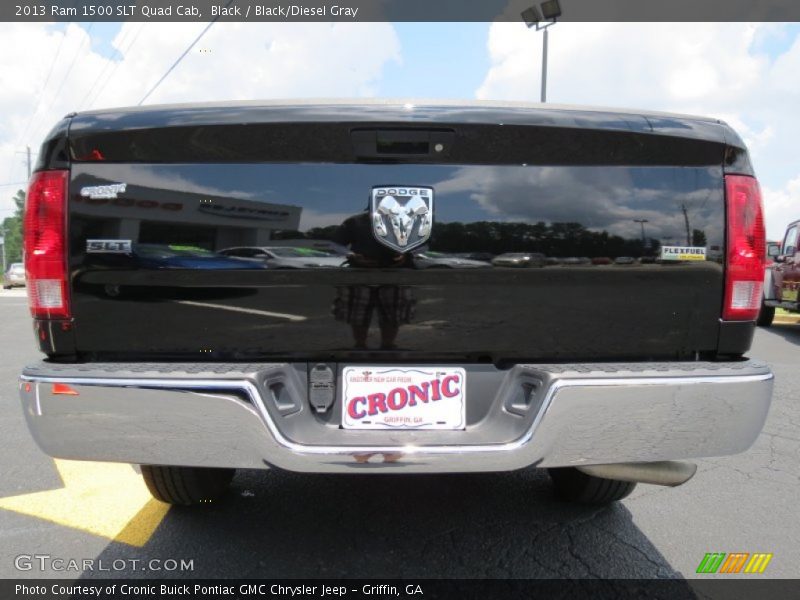 Black / Black/Diesel Gray 2013 Ram 1500 SLT Quad Cab