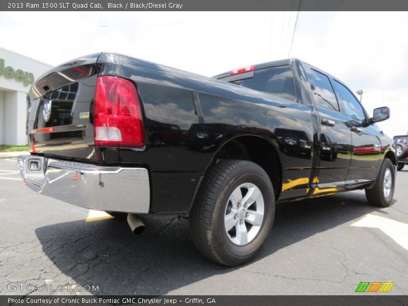 Black / Black/Diesel Gray 2013 Ram 1500 SLT Quad Cab