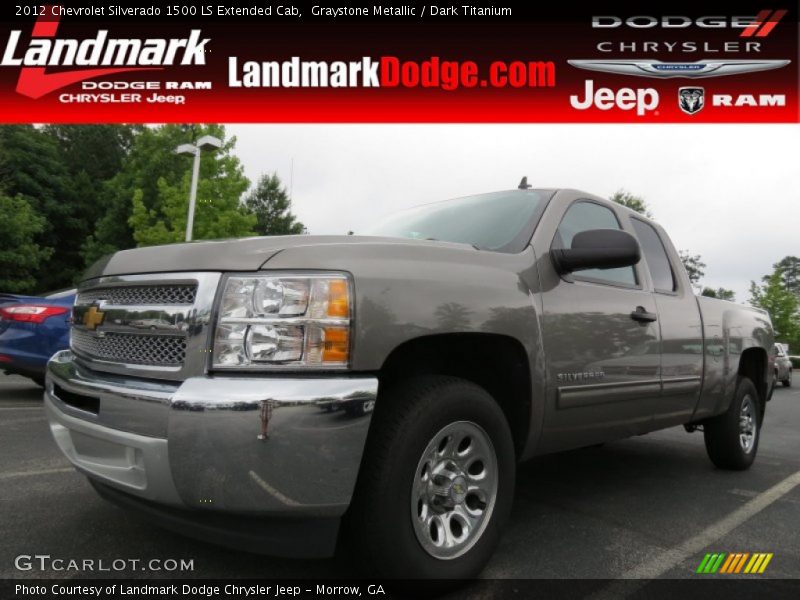 Graystone Metallic / Dark Titanium 2012 Chevrolet Silverado 1500 LS Extended Cab